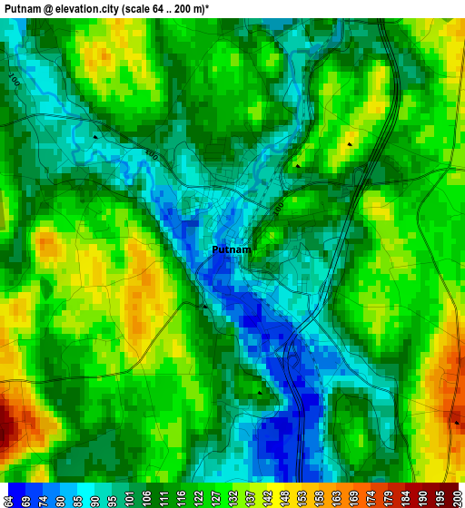 Putnam elevation map