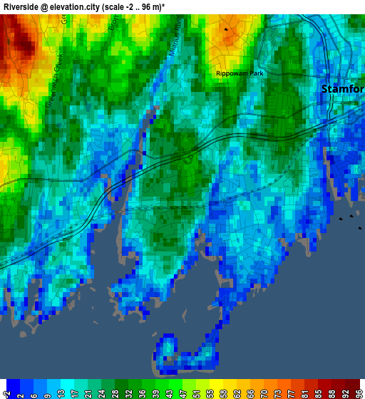 Riverside elevation map