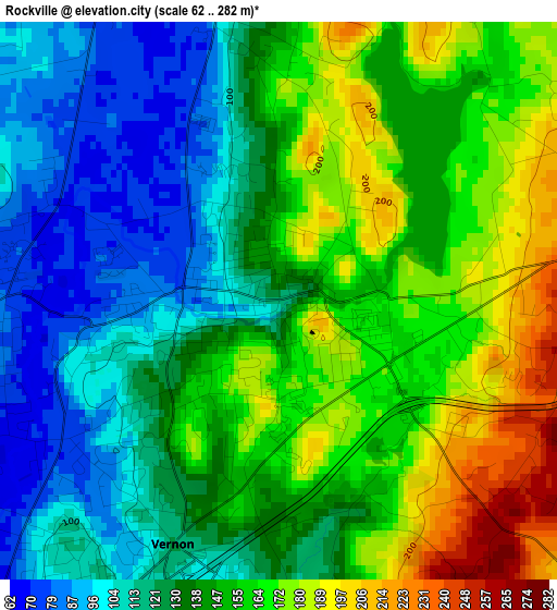 Rockville elevation map