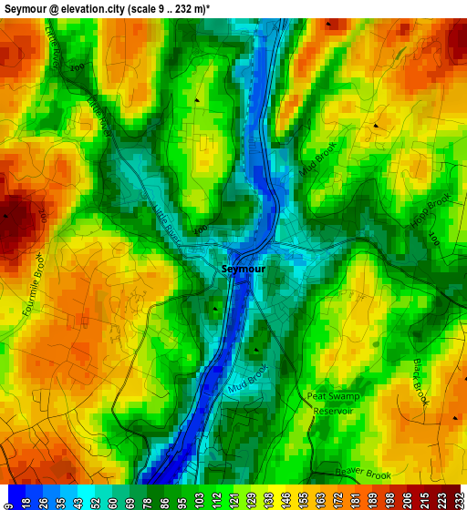 Seymour elevation map