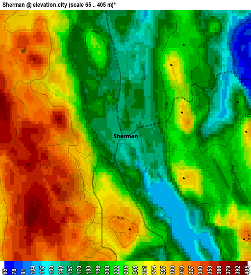 Sherman elevation map