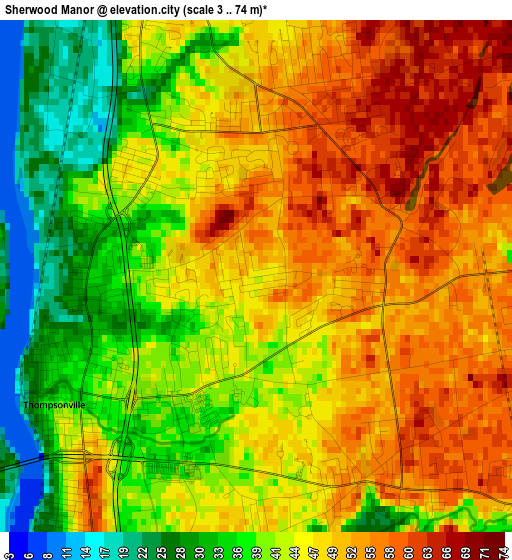 Sherwood Manor elevation map