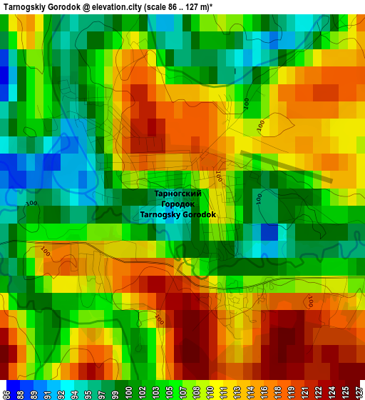 Tarnogskiy Gorodok elevation map