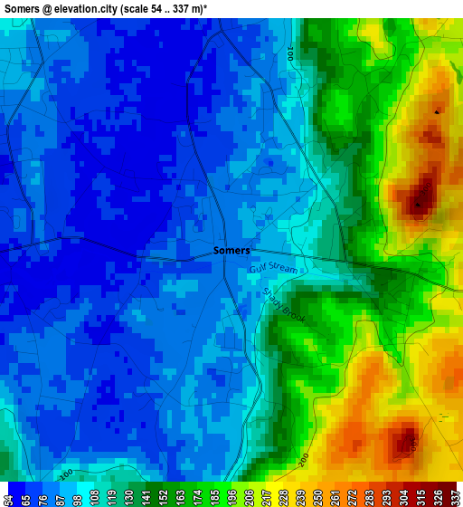 Somers elevation map