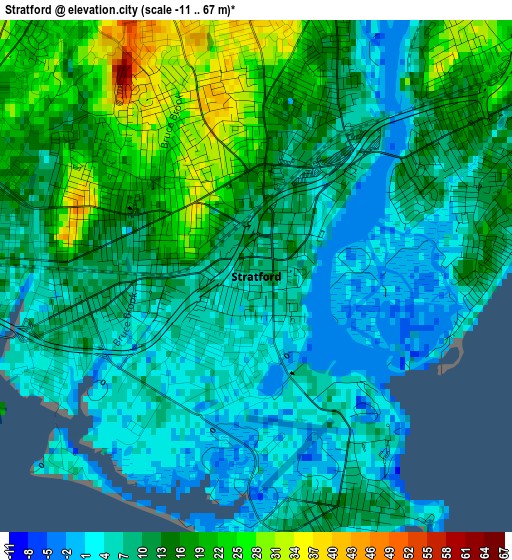 Stratford elevation map