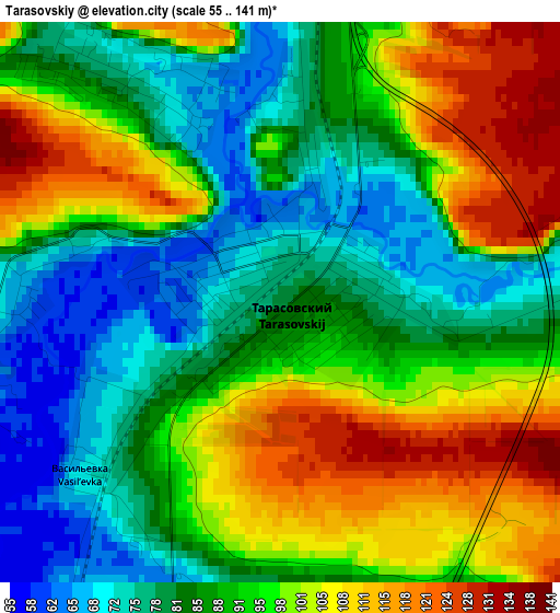 Tarasovskiy elevation map