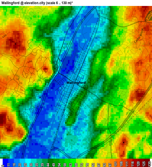 Wallingford elevation map