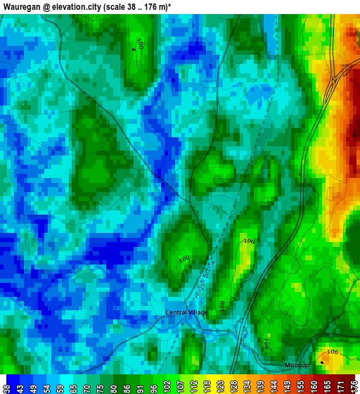 Wauregan elevation map