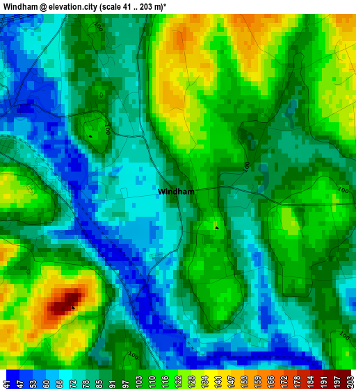 Windham elevation map