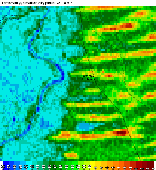 Tambovka elevation map