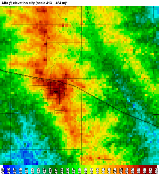 Alta elevation map