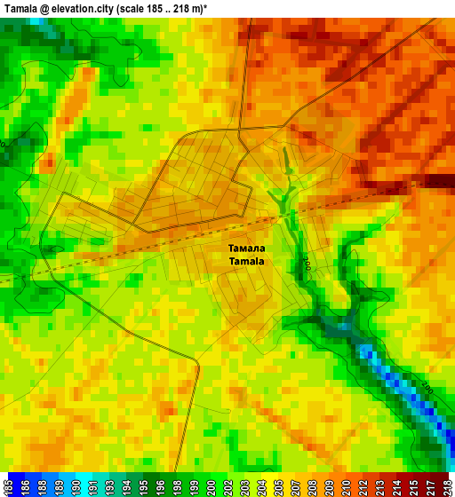 Tamala elevation map