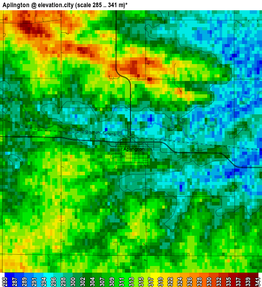 Aplington elevation map