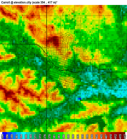 Carroll elevation map