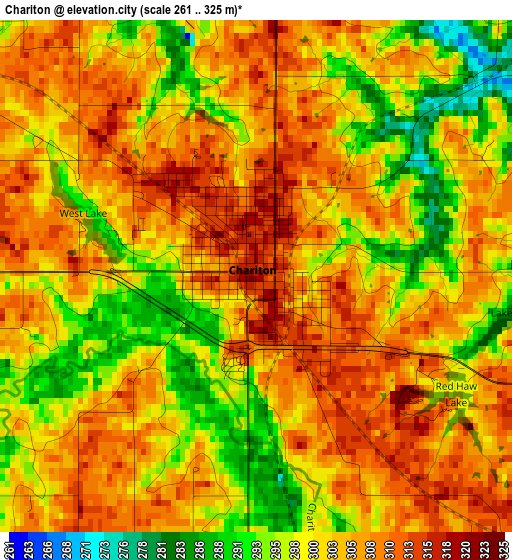 Chariton elevation map