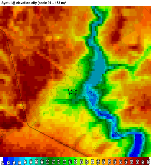 Syntul elevation map