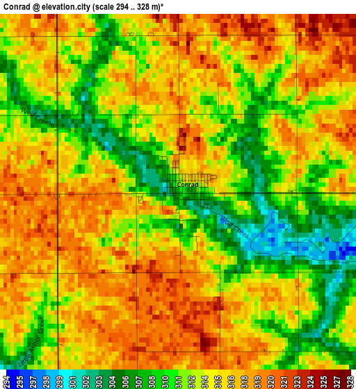 Conrad elevation map