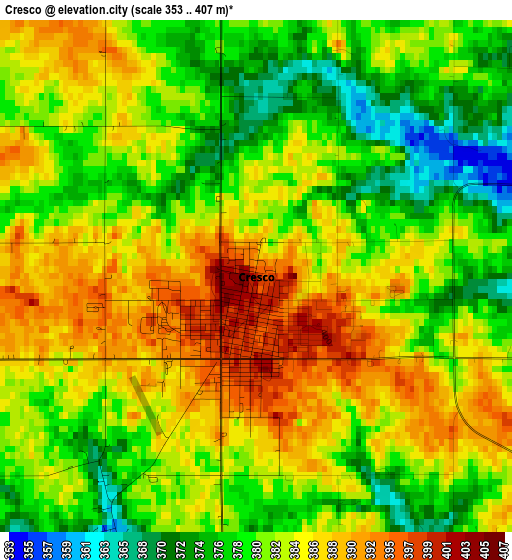 Cresco elevation map