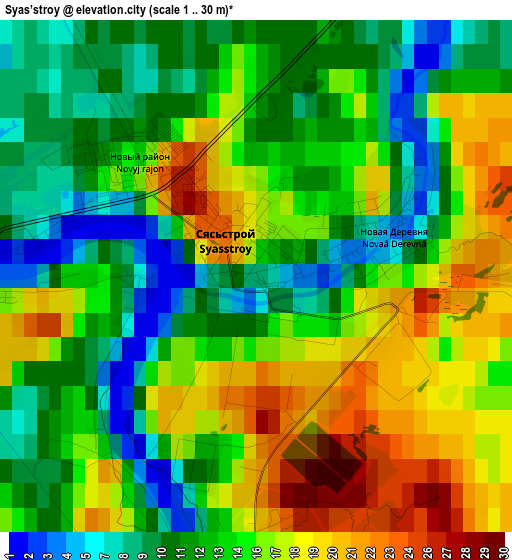 Syas’stroy elevation map