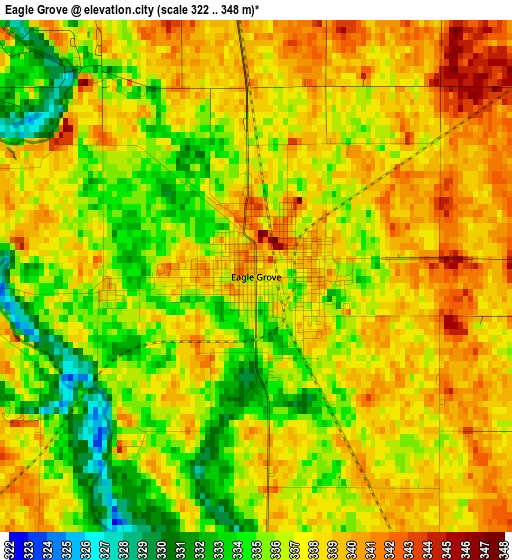 Eagle Grove elevation map