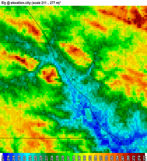 Ely elevation map