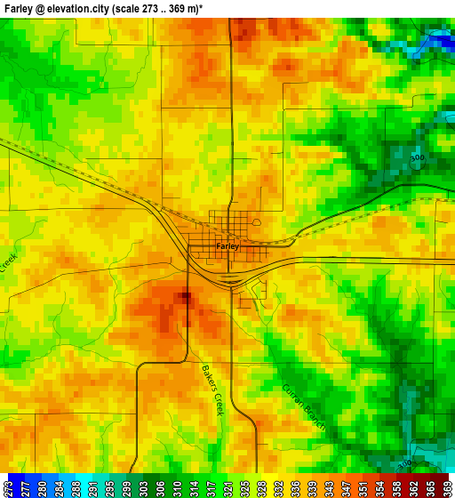 Farley elevation map