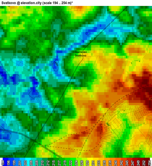 Svatkovo elevation map