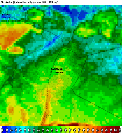 Suzëmka elevation map