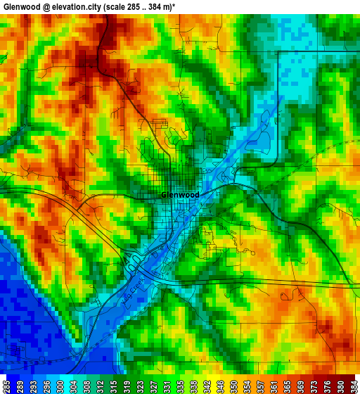 Glenwood elevation map