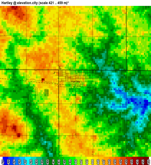 Hartley elevation map