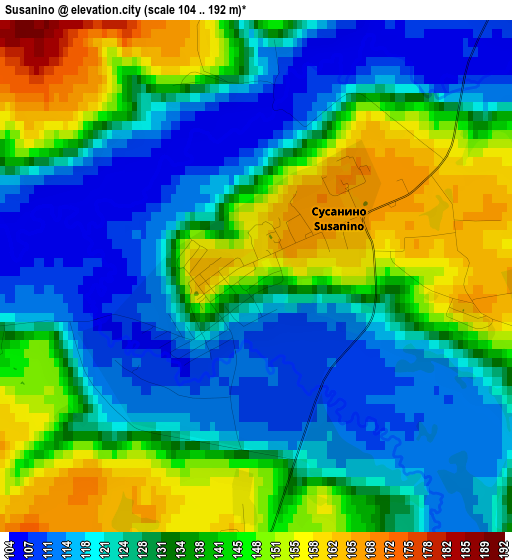 Susanino elevation map