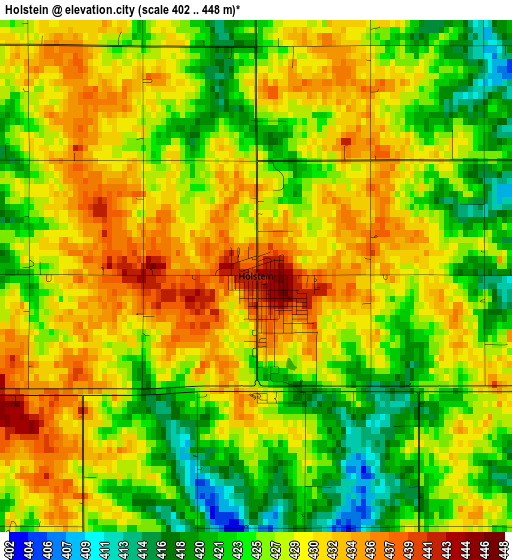 Holstein elevation map