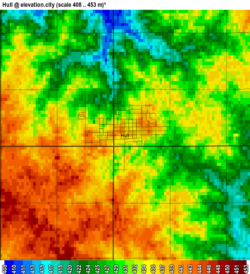 Hull elevation map