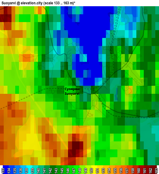 Suoyarvi elevation map