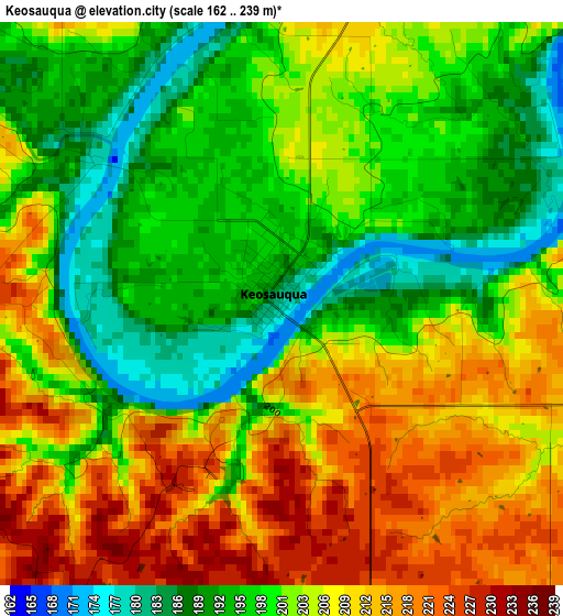 Keosauqua elevation map