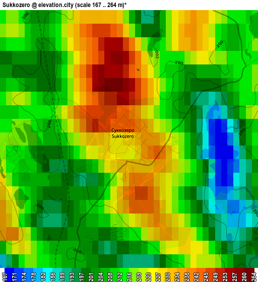 Sukkozero elevation map