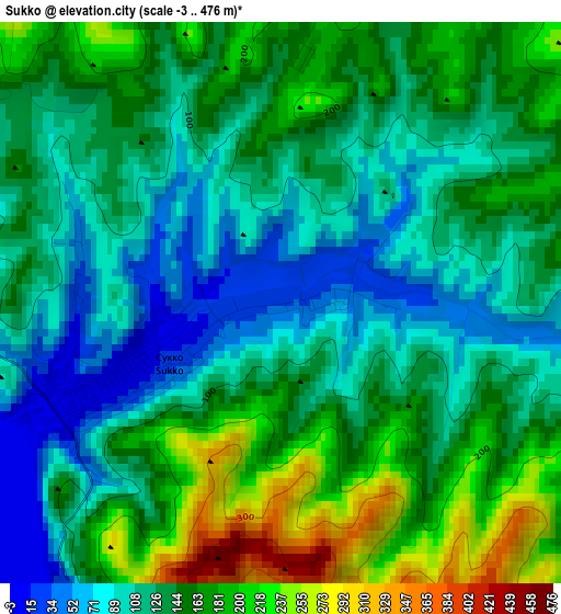 Sukko elevation map