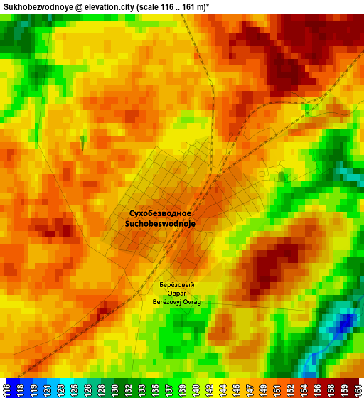 Sukhobezvodnoye elevation map