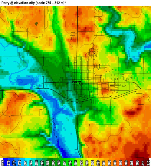 Perry elevation map