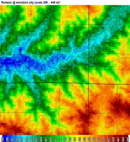 Remsen elevation map