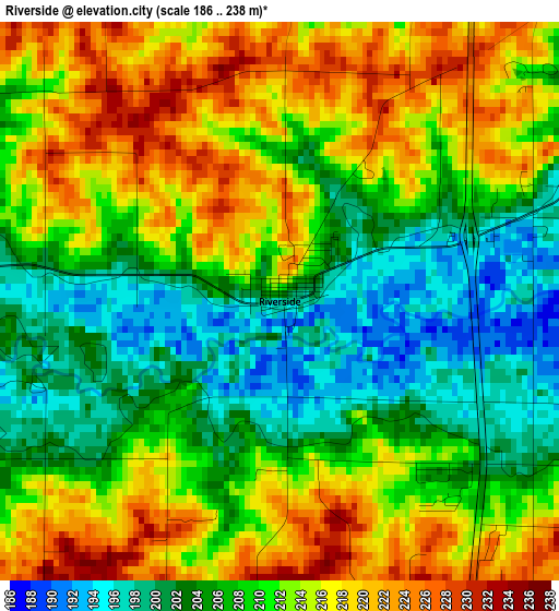 Riverside elevation map