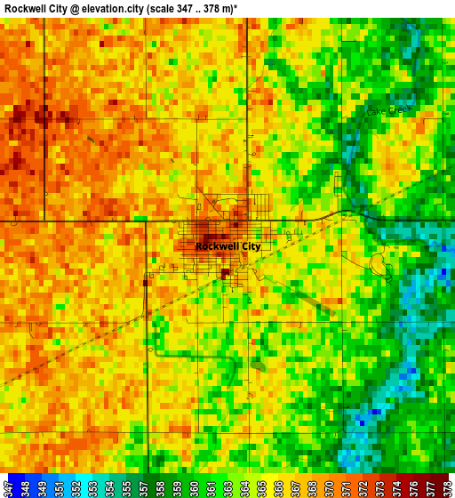 Rockwell City elevation map