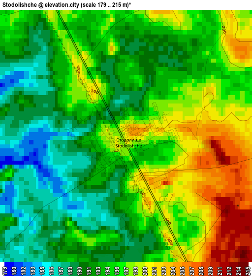 Stodolishche elevation map