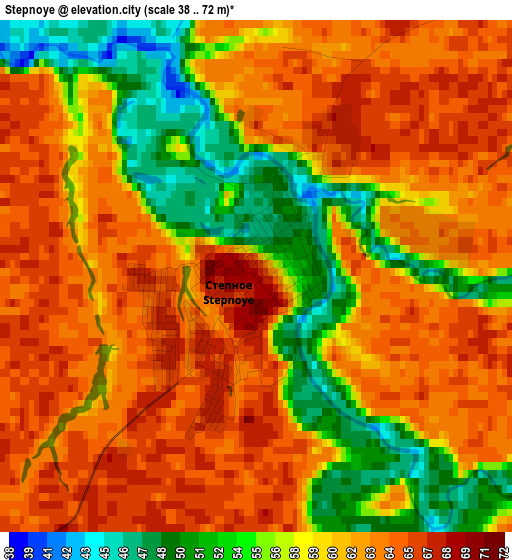 Stepnoye elevation map