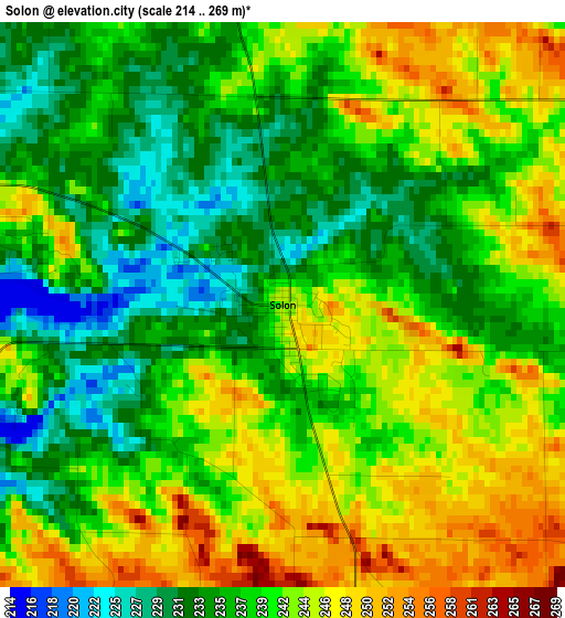 Solon elevation map