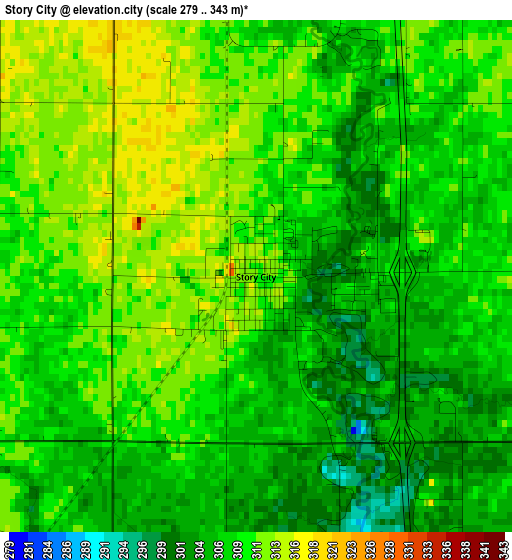 Story City elevation map