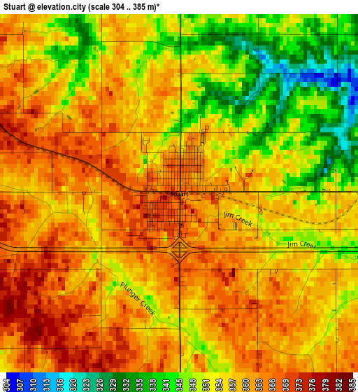 Stuart elevation map