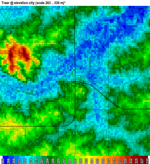 Traer elevation map