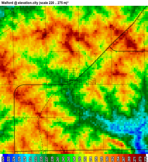 Walford elevation map