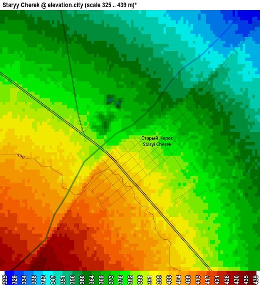 Staryy Cherek elevation map